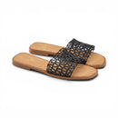 Women Black Strap Slipper