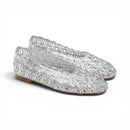 Silver Crochet Mesh Ballet Flats