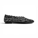 Black Crochet Mesh Ballet Flats