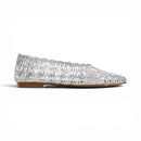 Silver Crochet Mesh Ballet Flats