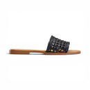 Women Black Cutout Slide Slipper