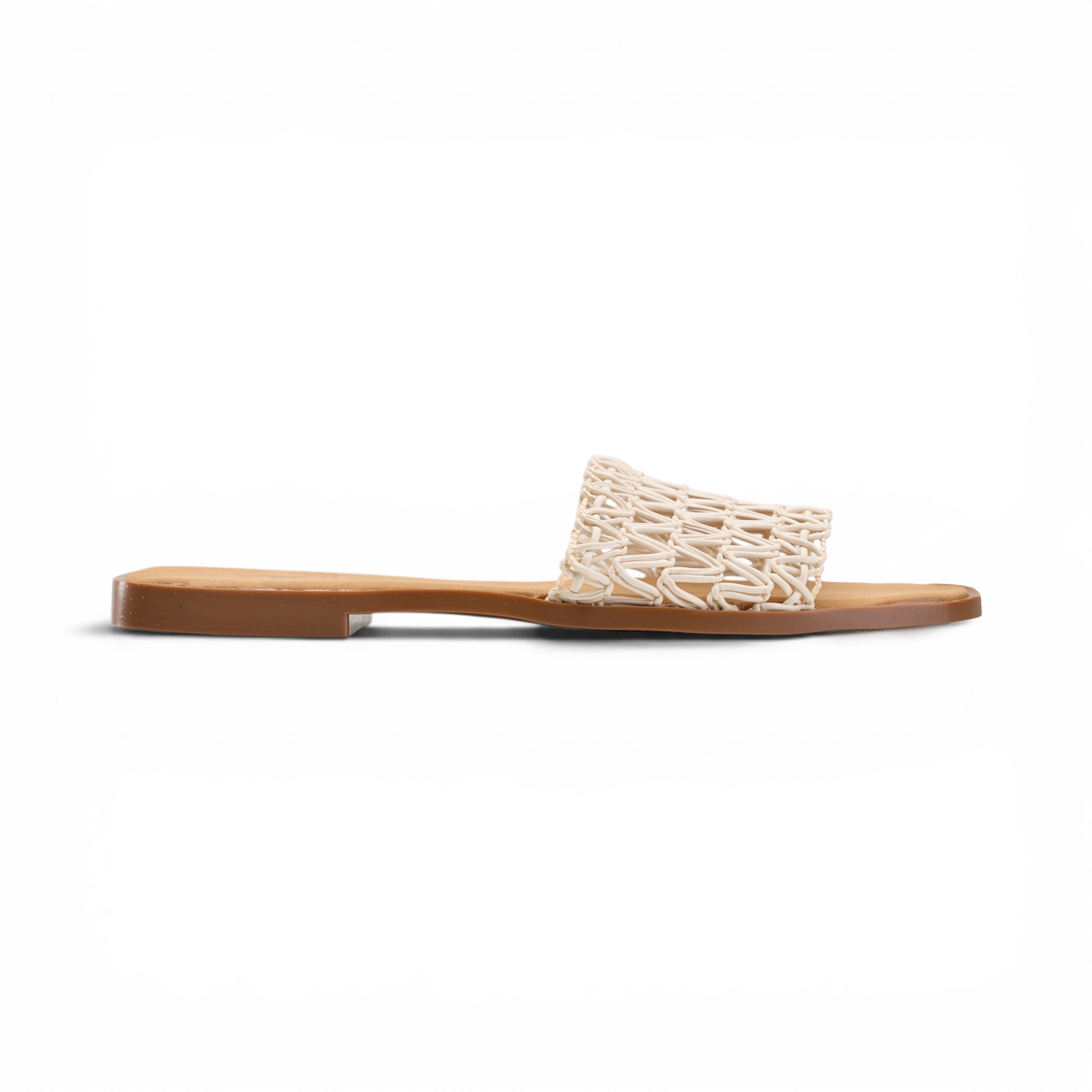 Women White Strap Slipper