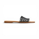 Women Black Strap Slipper