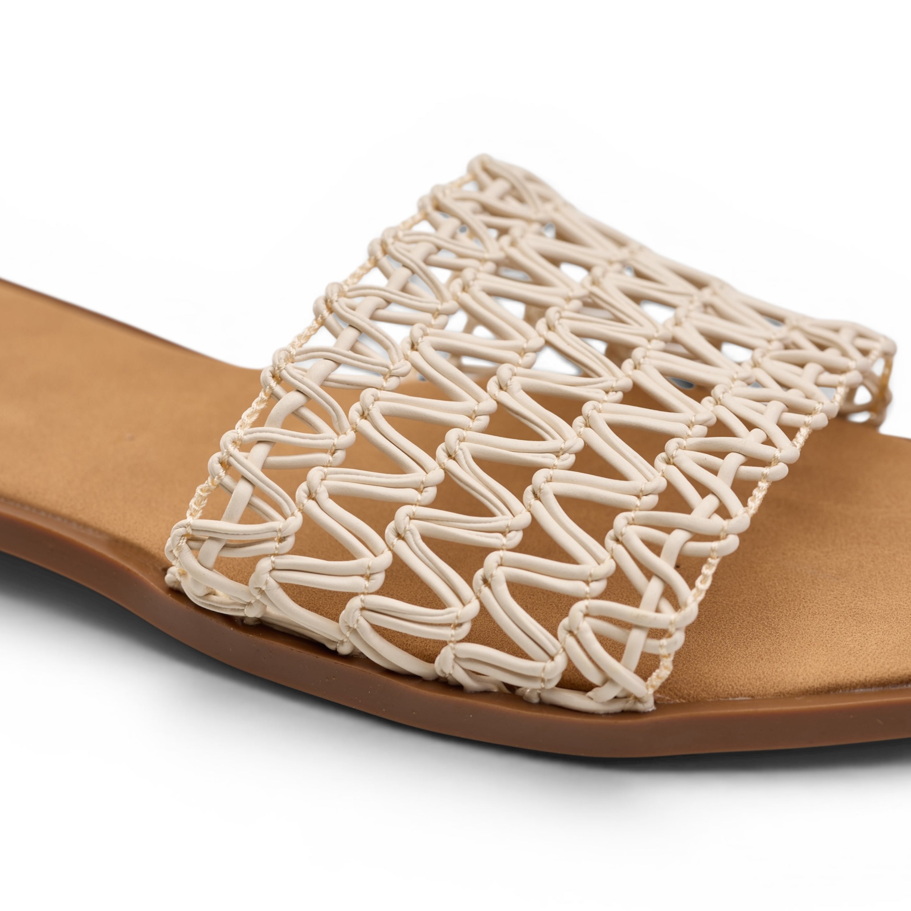 Women White Strap Slipper
