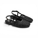 Black Lace Slingback Flats