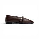Women Brown Studded Ballerina