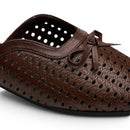 Brown Perforated Bow Mule