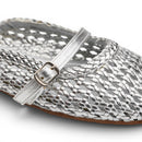Women Silver Buckle Mule