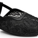 Black Lace Slingback Flats