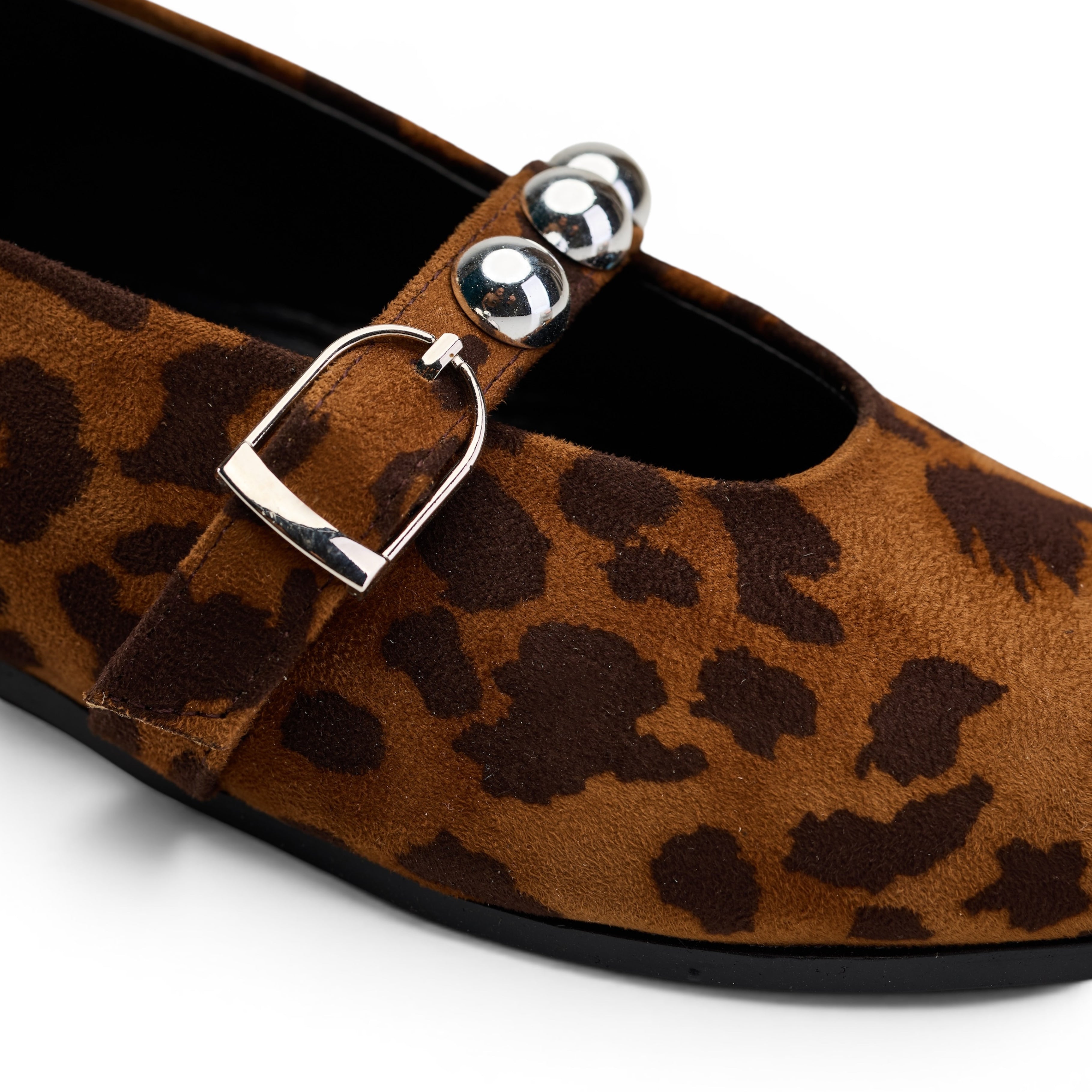 Women Tiger Studded Ballerina