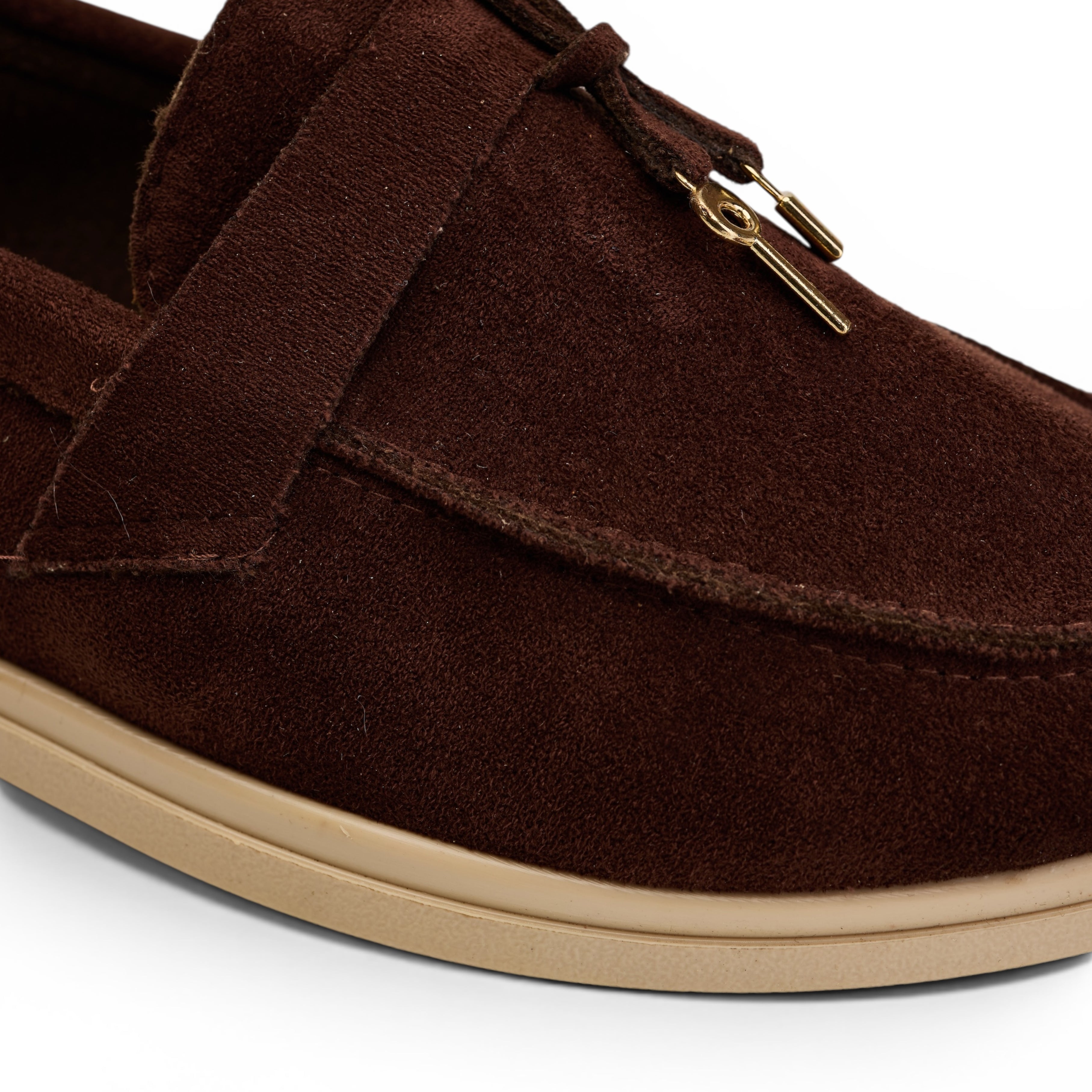 Women Brown Suede Tassel Loafers