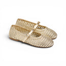 Women Gold Breathable Flat Shoes