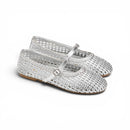 Women Silver Breathable Flat Shoes