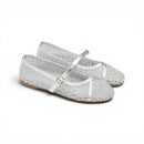 Silver Shimmer Mary Jane Ballet Flats