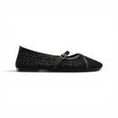 Black Shimmer Mary Jane Ballet Flats