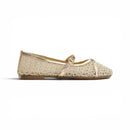Gold Shimmer Mary Jane Ballet Flats