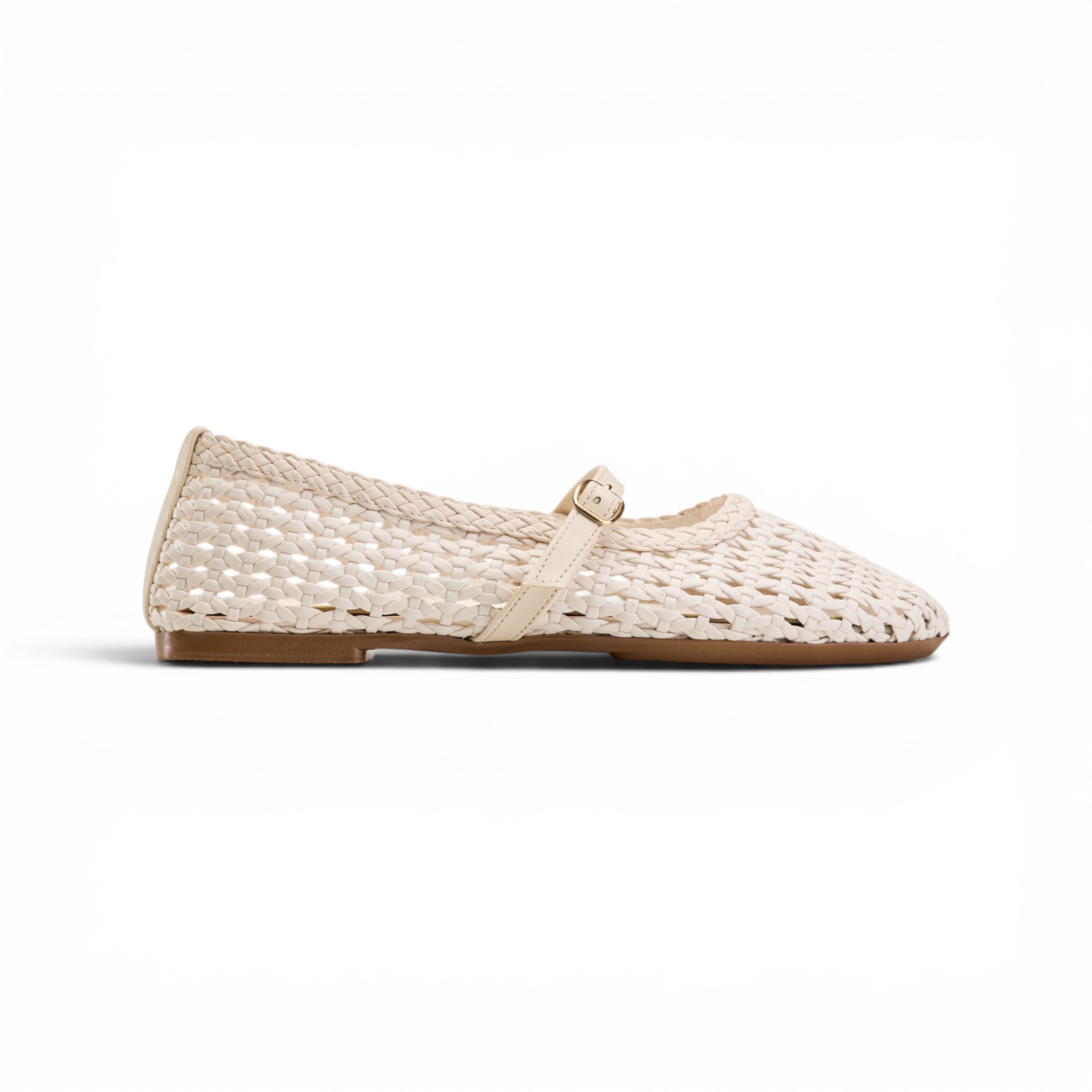 Women Beige Breathable Flat Shoes