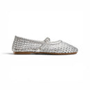 Women Silver Breathable Flat Shoes