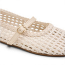 Women Beige Breathable Flat Shoes