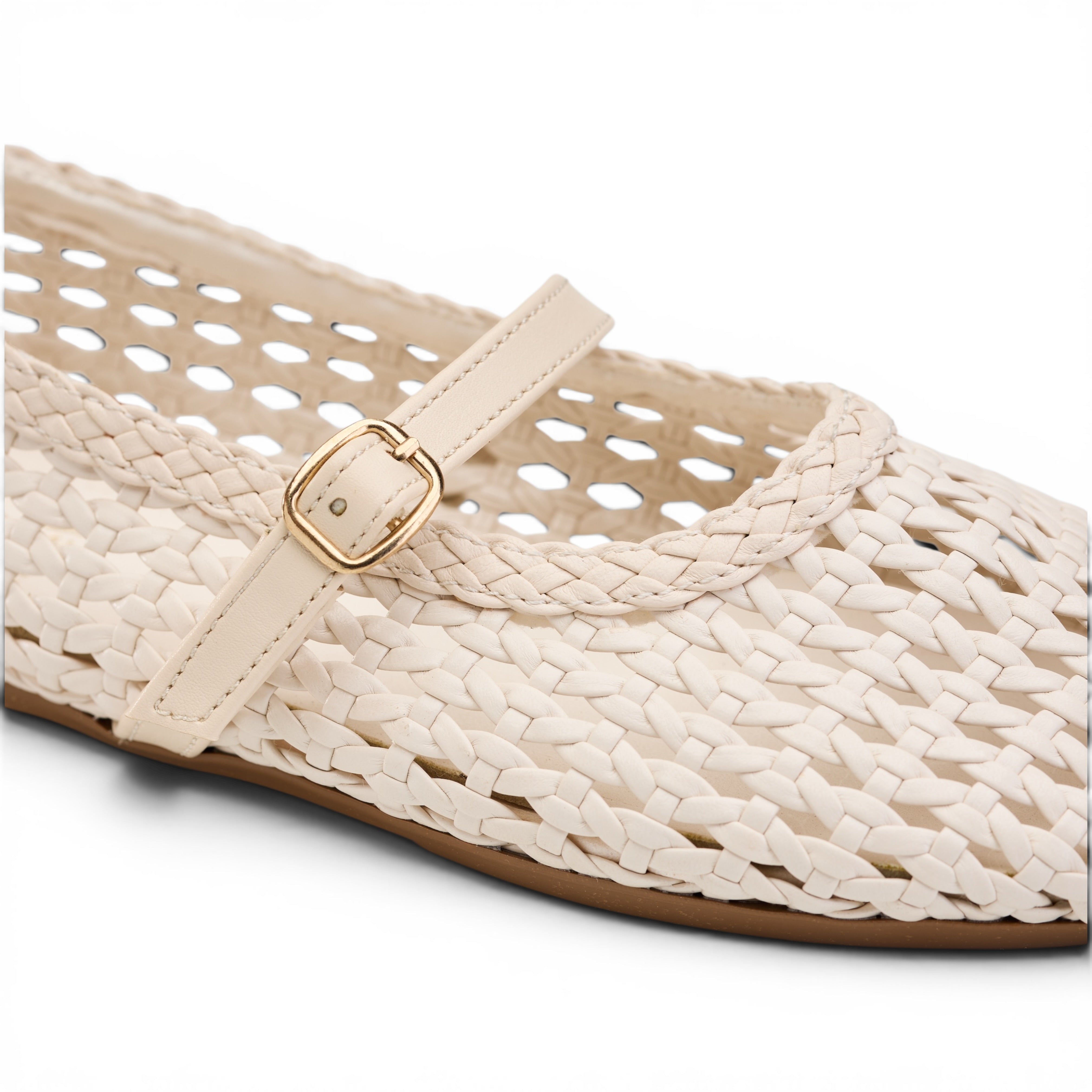 Women Beige Breathable Flat Shoes