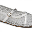 Silver Shimmer Mary Jane Ballet Flats