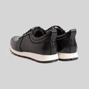 Black Leather Runner Sneakers