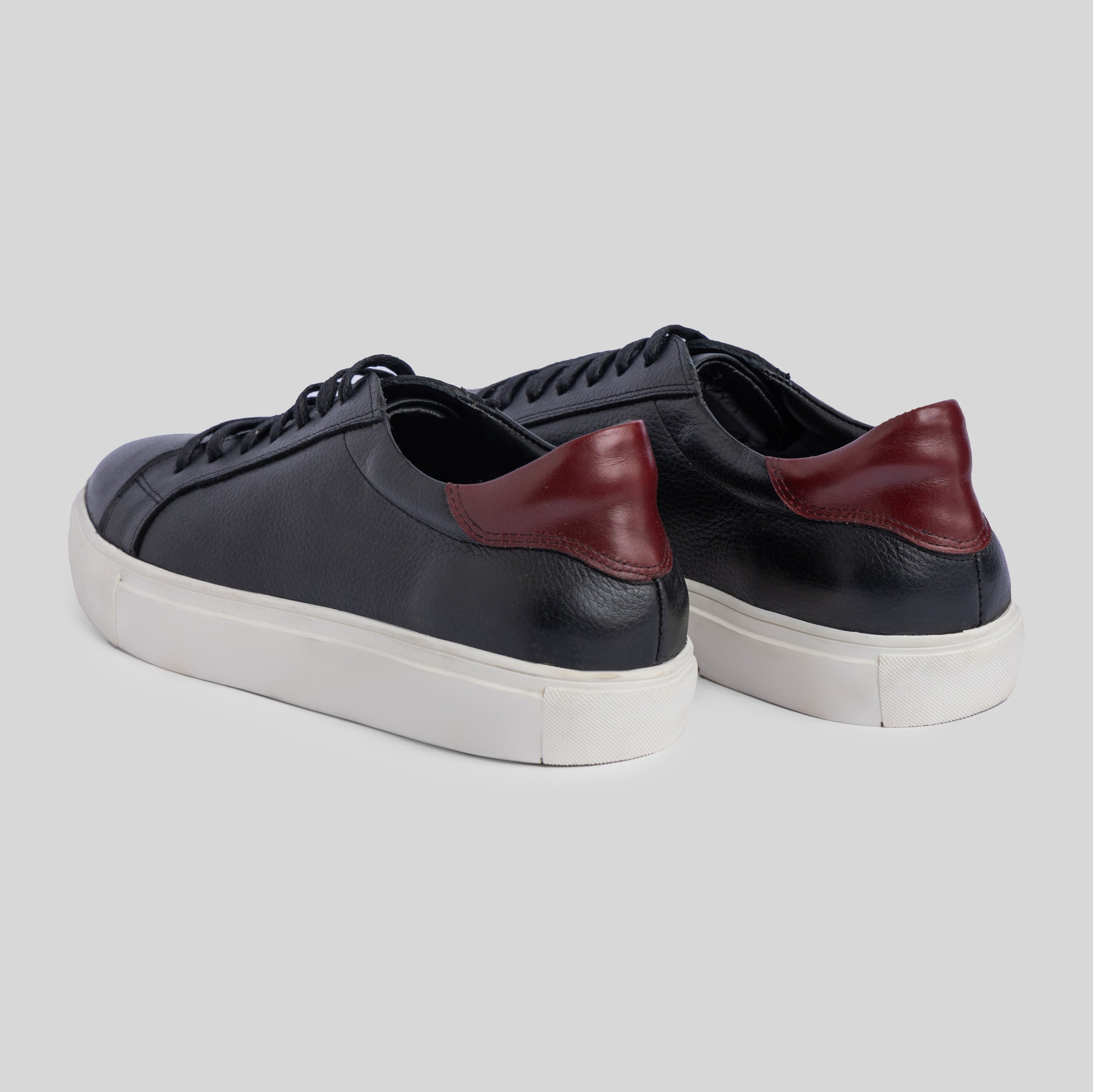 Black Plain Sneakers