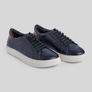 Navy Plain Sneakers