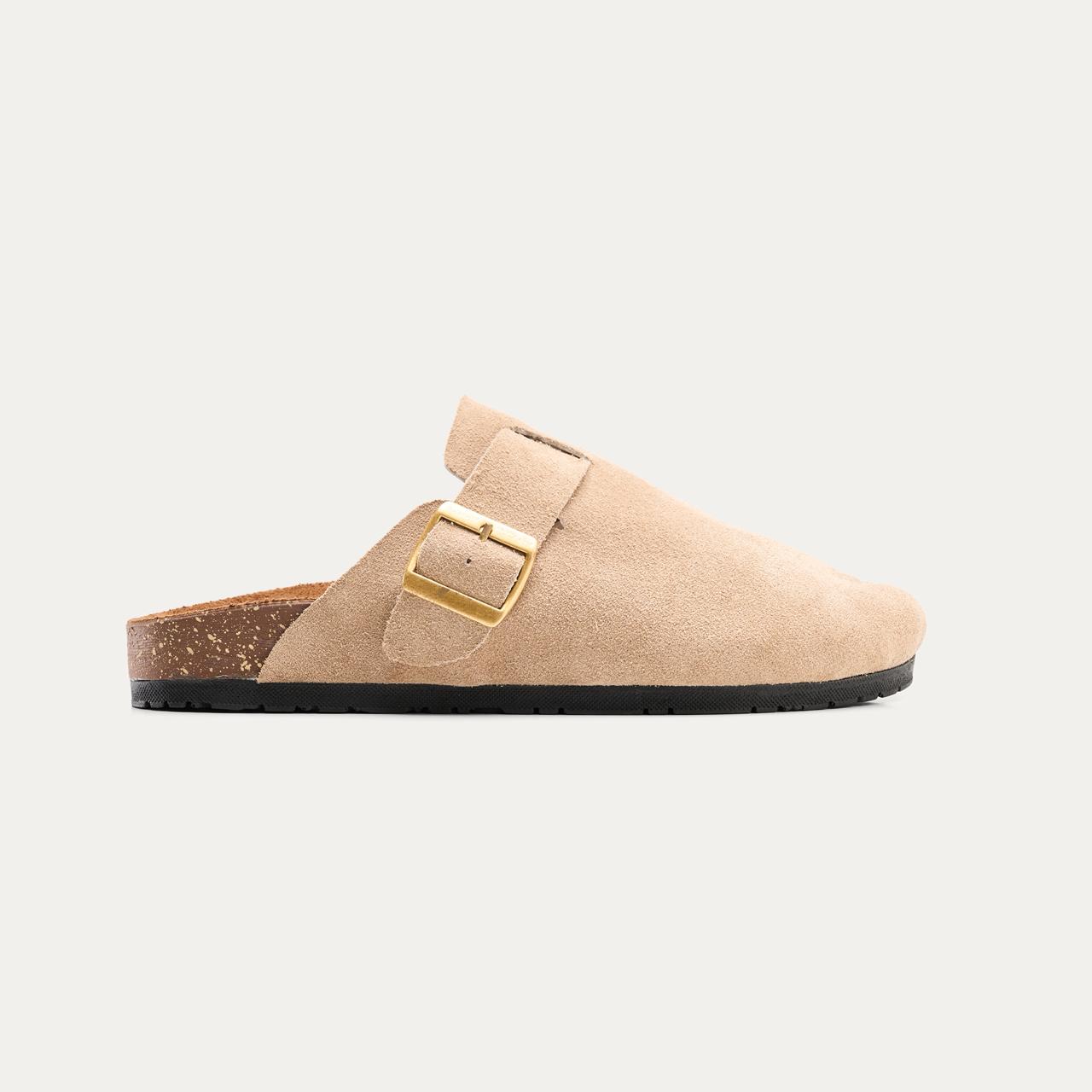 Beige Suede Clog