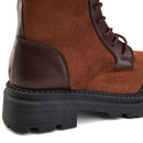 Brown Two Tone Boots