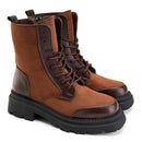 Brown Two Tone Boots