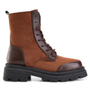 Brown Two Tone Boots