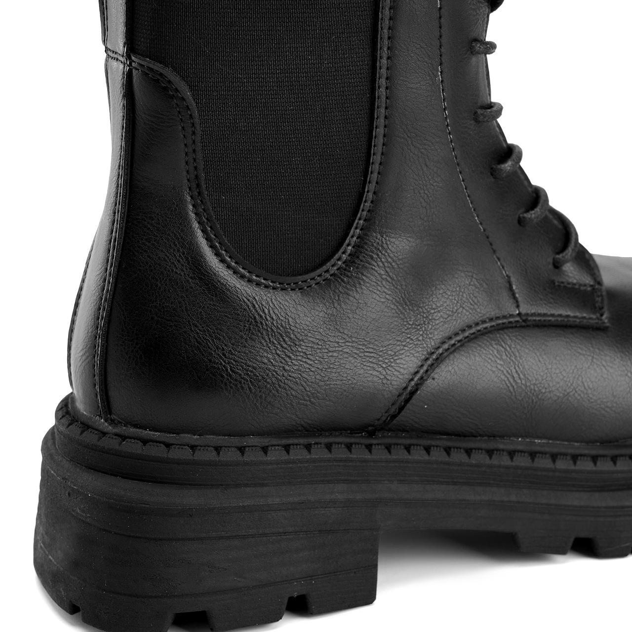 Black Combat Style Boots