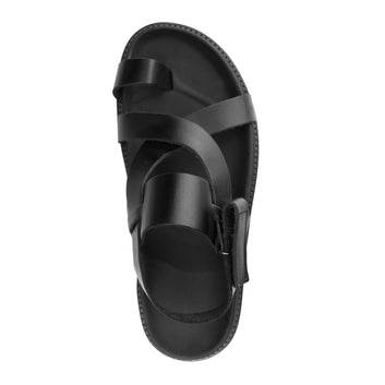 Black Crossed Sandal