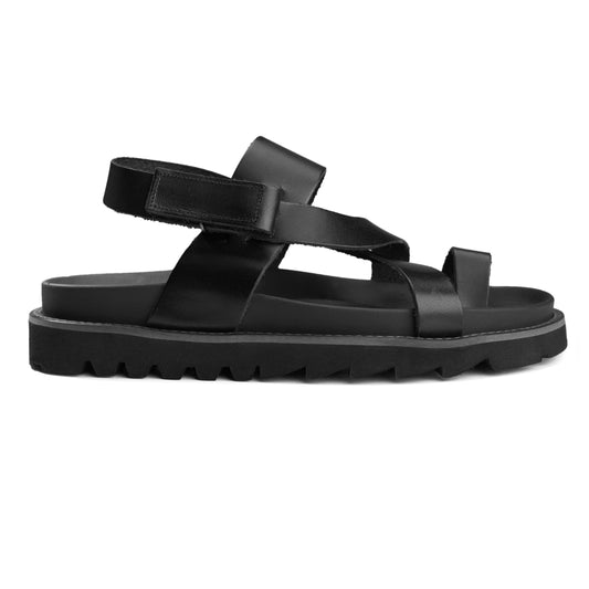 Black Crossed Sandal